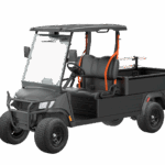 Burns Industrial Equipment has the black, two-seater, long bed Fusion commercial utility vehicle for sale.
