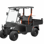 Burns Industrial Equipment has the black, two-seater, short bed Fusion commercial utility vehicle for sale.